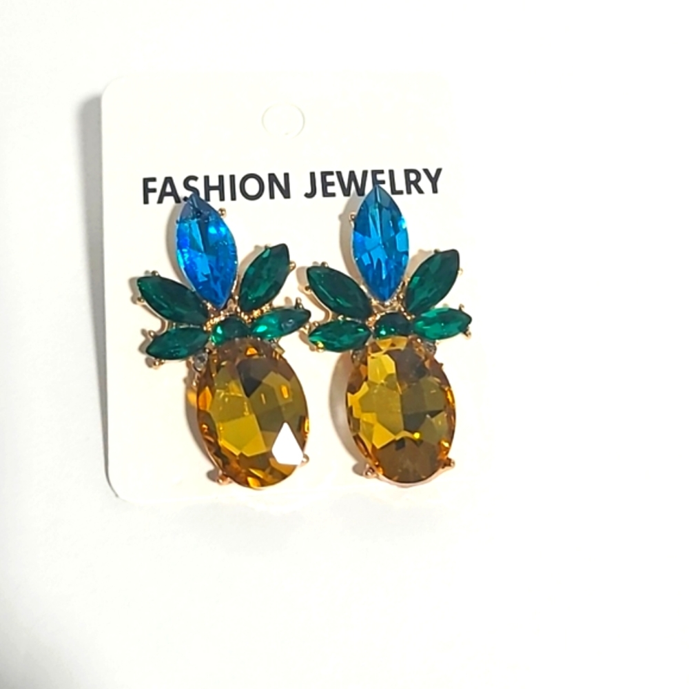 Pineapple Gemstone Earrings
